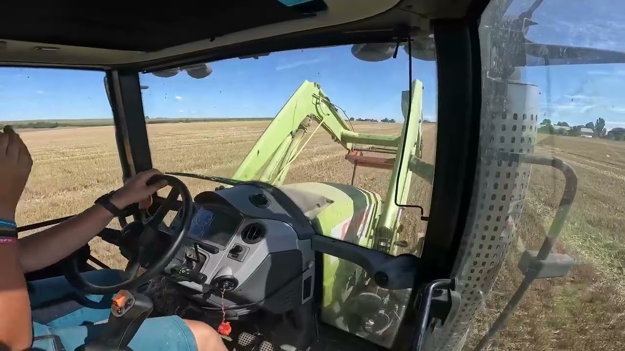 POV Claas Arion 410 a Case Maxxum 140 svoz balíků