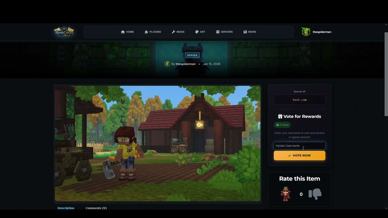 Hytale Voting Plugin For Servers