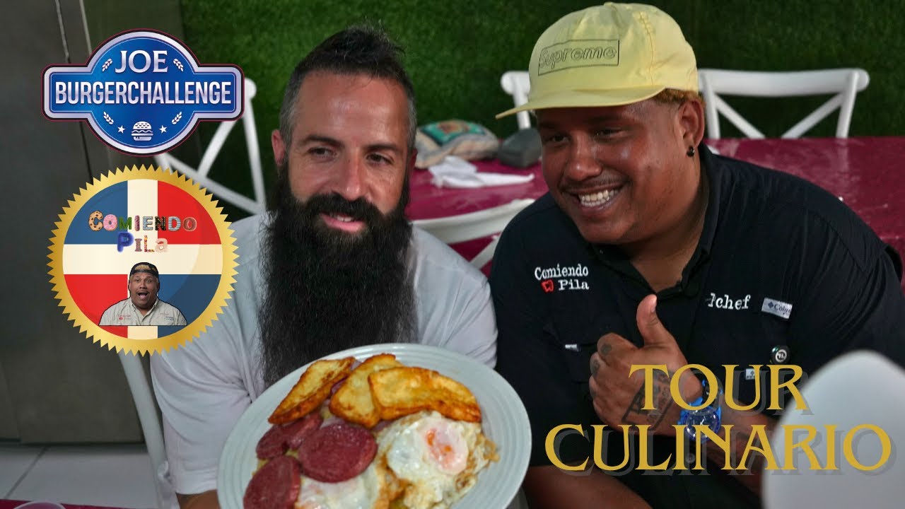 Así reacciona @JoeBurgerchallenge1 al comer como un verdadero dominicano! 🇩🇴🍽️