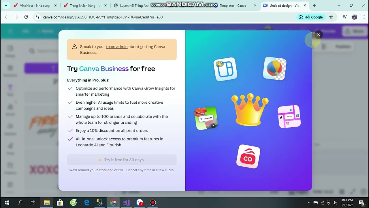 Sử dụng Canva biên tập video