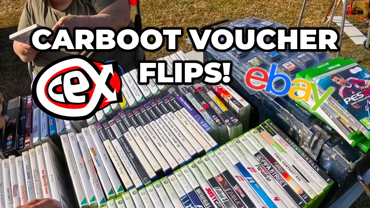 Video Games GALORE!!! Flipping GAMES into CEX VOUCHERS & eBay PROFIT at the Car Boot!