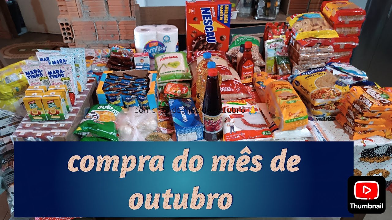 🛒 compras do mês de outubro 🙏//tô melhor graças a Deus 🙏