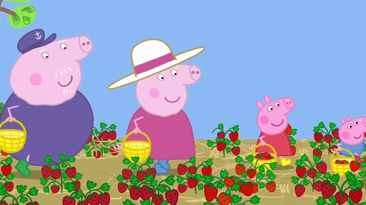 Peppa Pig Picks Strawberries!