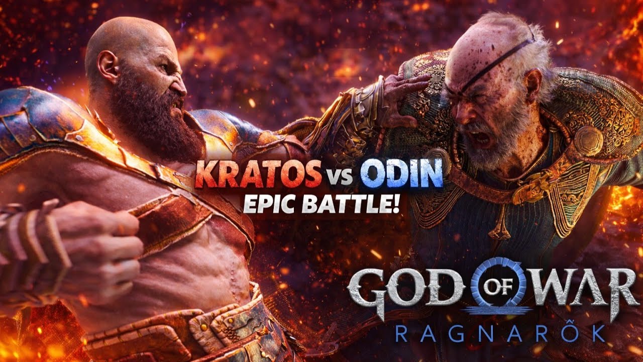 Kratos vs Odin Final Boss Fight | God of War Ragnarök Epic Battle
