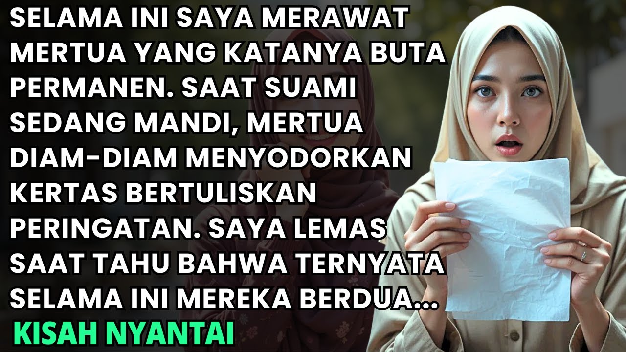 MERTUA YANG BUTA TIBA TIBA MENULIS SURAT SAAT SUAMI KE KAMAR MANDI—ISINYA MENGERIKAN
