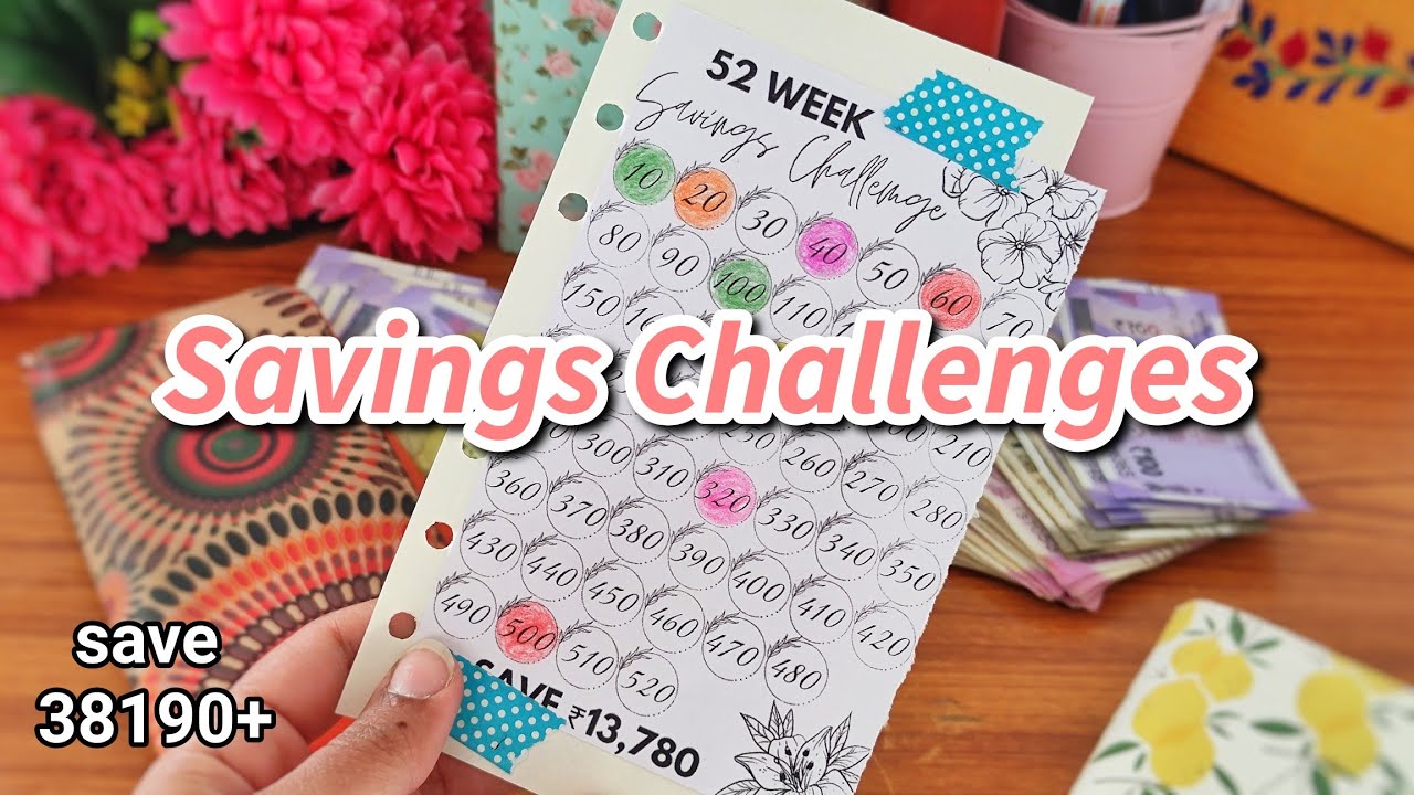 Money Savings Challenges🤩 INDIA 💵52 week savings challenge