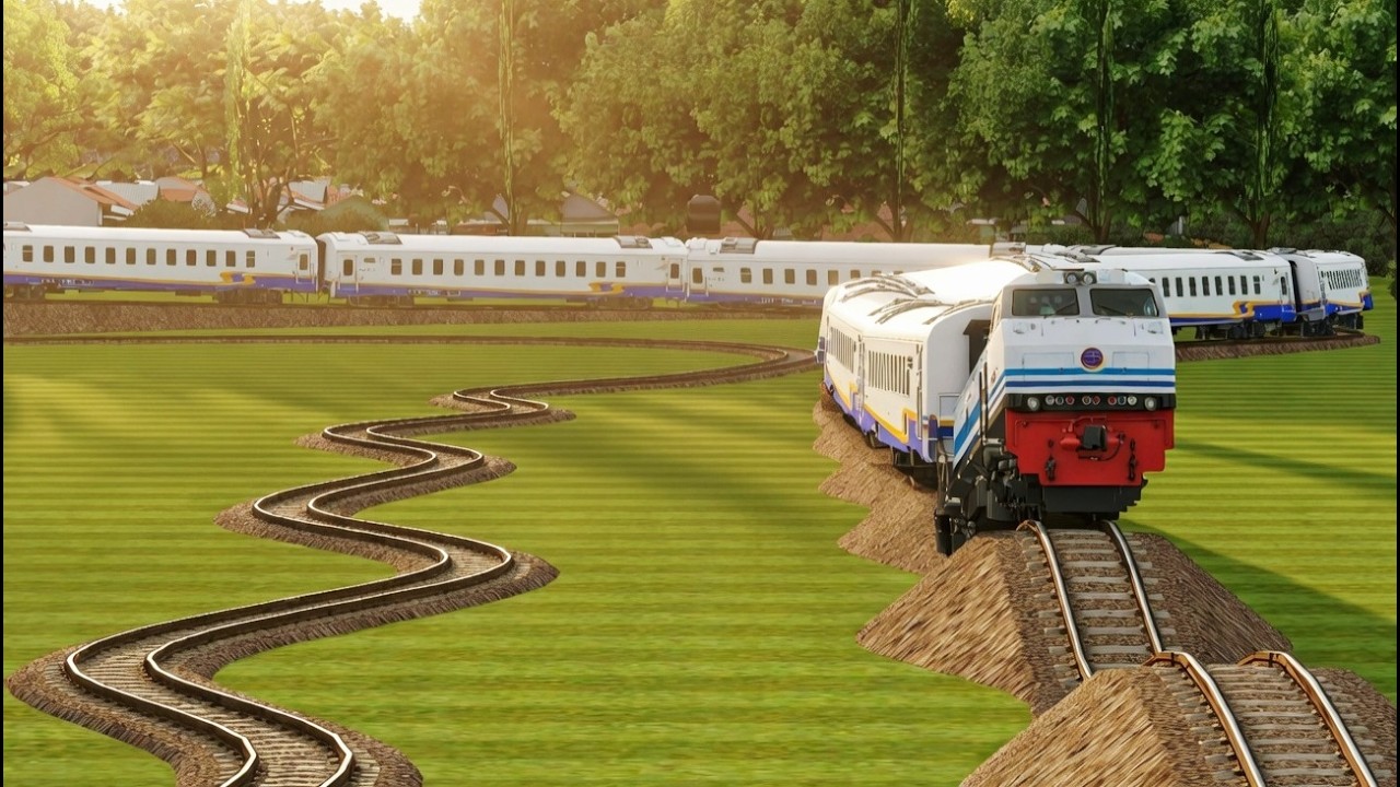 Kereta Api vs Rel Bergelombang dan Rel Zigzag #keretaapi #keretaapiindonesia #train