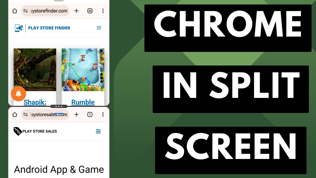 How to View 2 Chrome Tabs at the Same Time on Android with its Split Screen Feature?