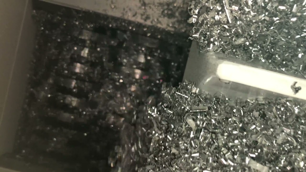ARP Fördertechnik mit Zerkleinerung / ARP double screw conveyor and shredder for Aluminium chips