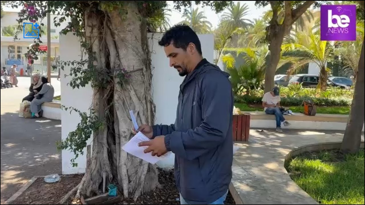 عاجل من الدارالبيضاء...من أمام مستشفى الهاروشي مواطن ولدات ليه الزوجة وملقاوش ليها القرعة وخرجوها 