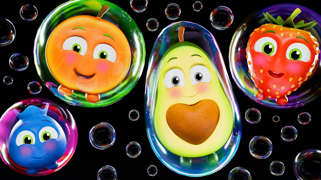 🍉 Dancing Funky Fruits with Bubbles | Baby Sensory Video and Fun Animation🍓