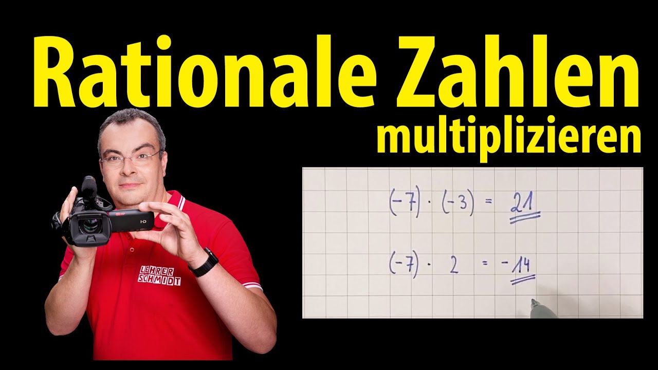 rationale Zahlen multiplizieren - ganz einfach erklärt | Lehrerschmidt