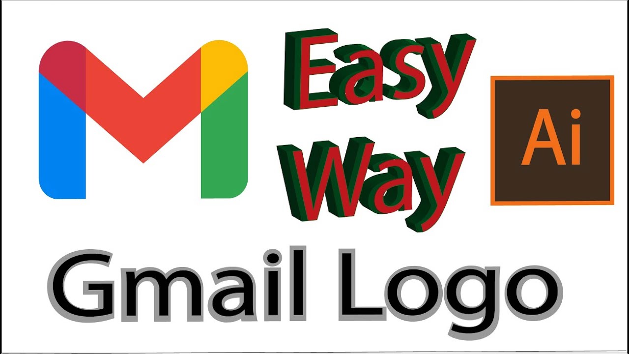 Gmail Logo Design in Illustrator | gmail logo make in illustrator | Gmail Logo Create In Illustrator