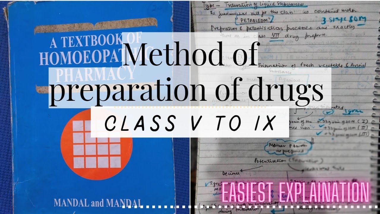 Method of preparation drugs by old method [class 5 - 9] Easily explained