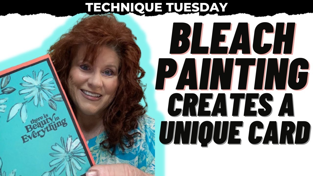 How To Create a Bleach Painted Card | Give It a Try