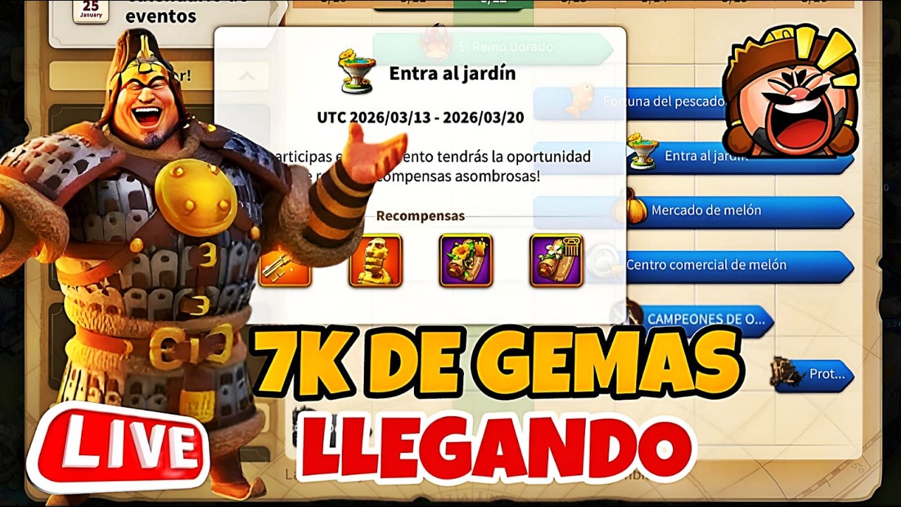 PUNTOS DE ACCIÓN LISTOS PARA EL 7K DE GEMAS - RISE OF KINGDOMS