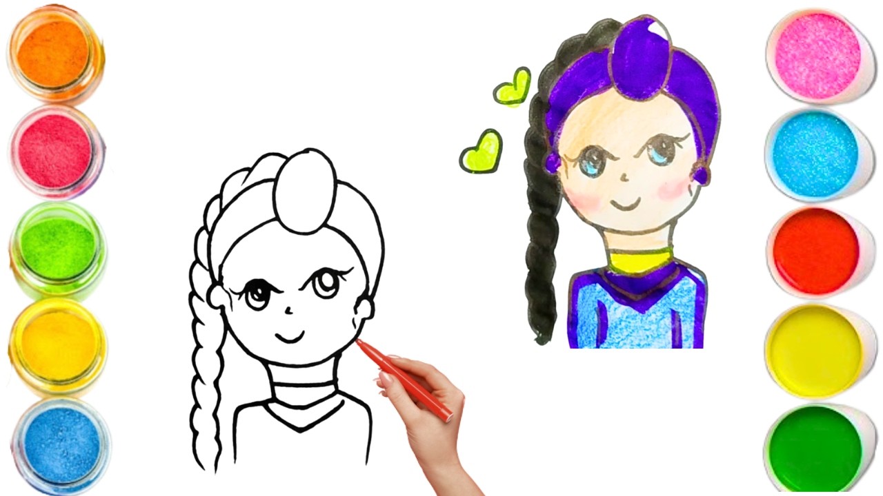 How To Draw cute Rumi Drawing, Painting & Coloring For Kids and Toddlers_🌈🎨 🐋
