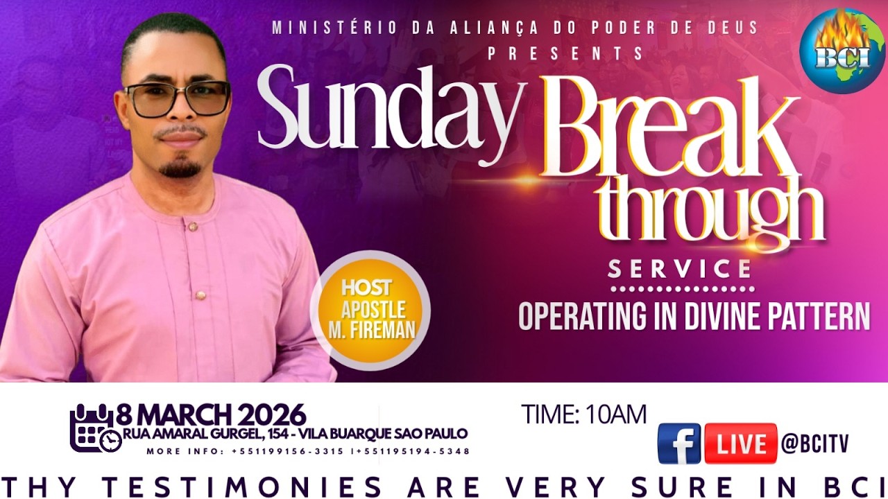 #BCI SUNDAY BREAKTHROUGH COVENANT SERVICE || WITH APOSTLE MALIK FIREMAN  08-03-2026