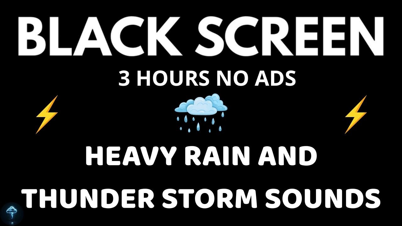 🔴 Heavy Rain and Thunder Sounds for Sleeping 𓂀| Defeat Insomnia in 5 Minutes 𓂀 Black Screen𓂀