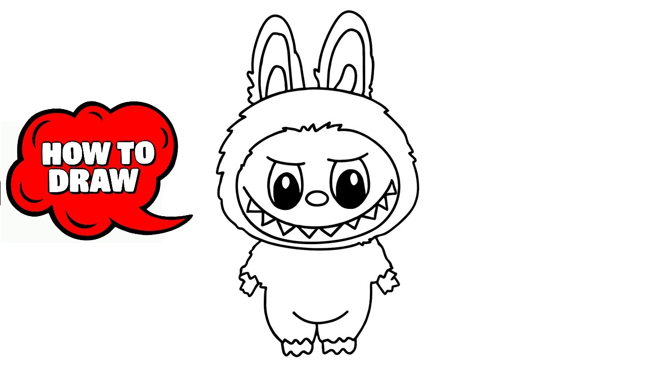 How to Draw a Labubu 🖤 Easy & Cute Labubu Drawing Tutorial