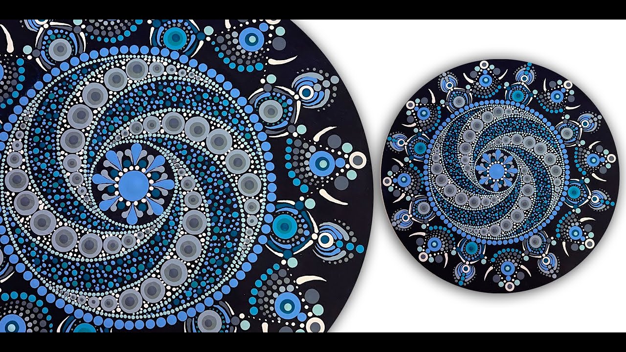 How to Paint a 10 inch wood Dot Mandala - 401