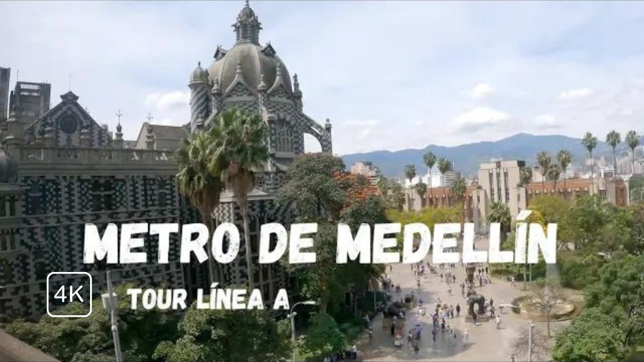 4K Metro de Medellín Línea A Completa Vista del Valle de Aburrá 🇨🇴  Sin Destino