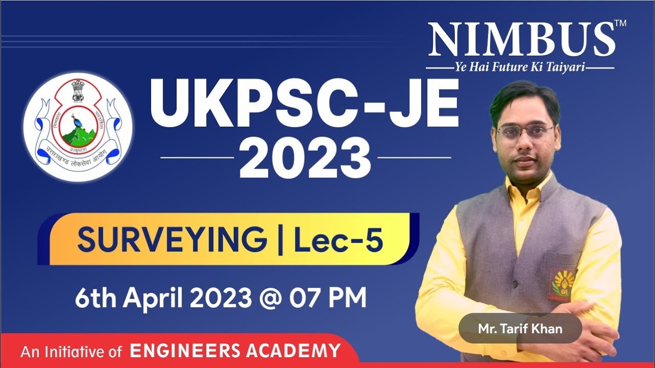 UKPSC JE 2023 Civil Engineering Online Preparation | Surveying | UKPSC JE Free online Coaching | L-5