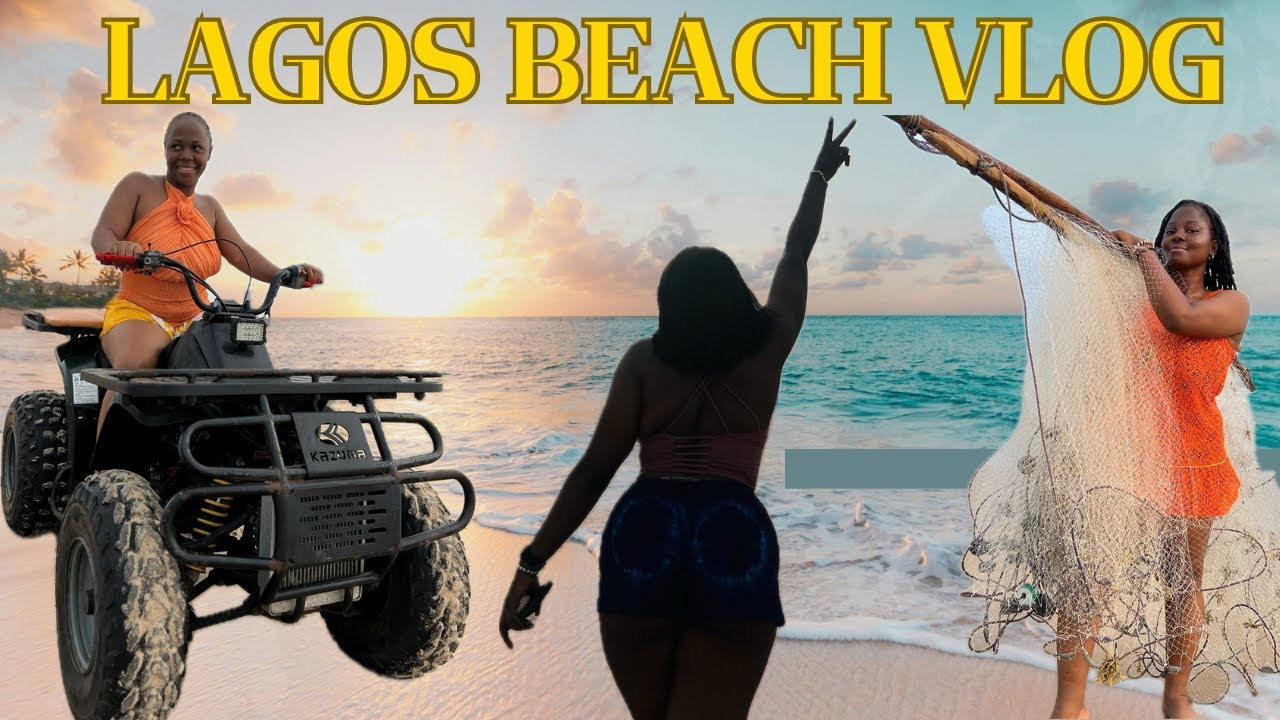 LAGOS BEACH VLOG : BEACH ACTIVITIES AT TARKWA BAY  & FISHING