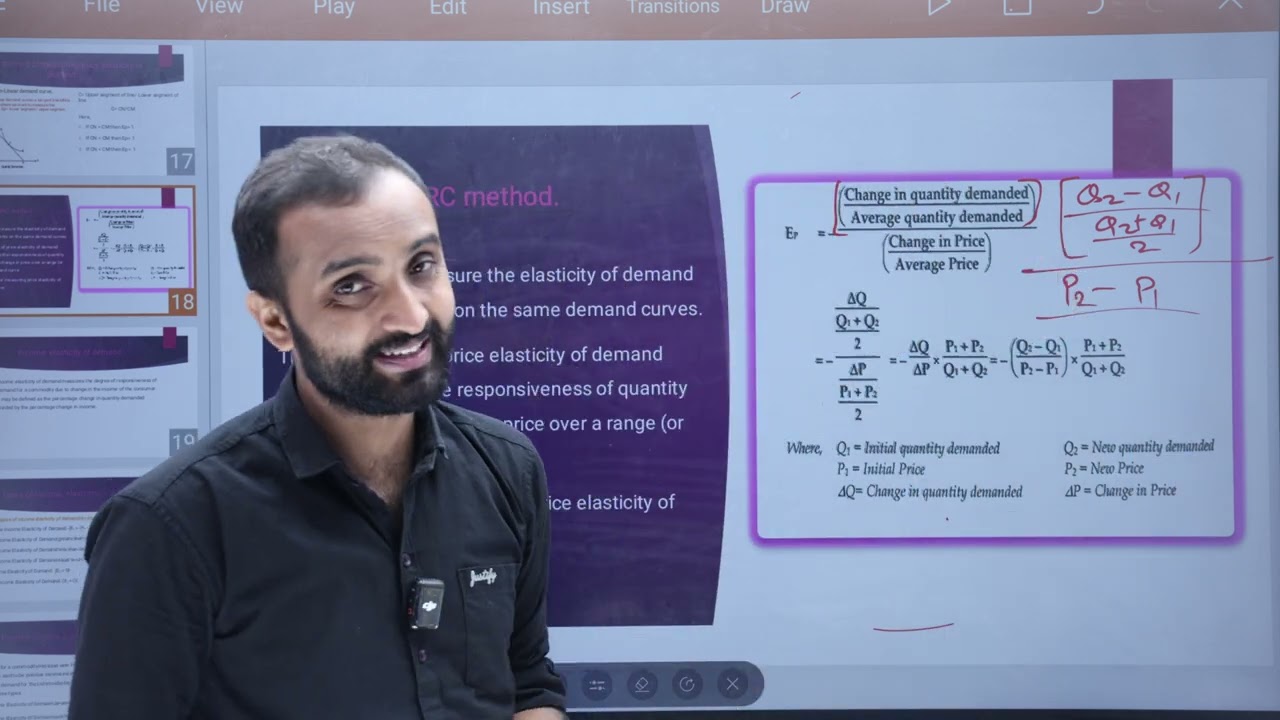 Price elasticity of demand- ARC method// bbs 1st year// microeconomics// chapter-3