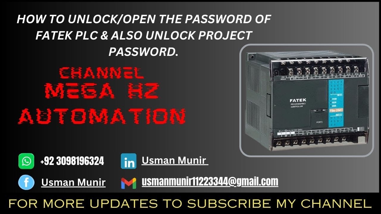 #FATEK HOW TO UNLOCK/OPEN FATEK PLC PASSWORD & ALSO PROJECT FILE PASSOWRD UNLOCK |#CRACK ALL PLC HMI