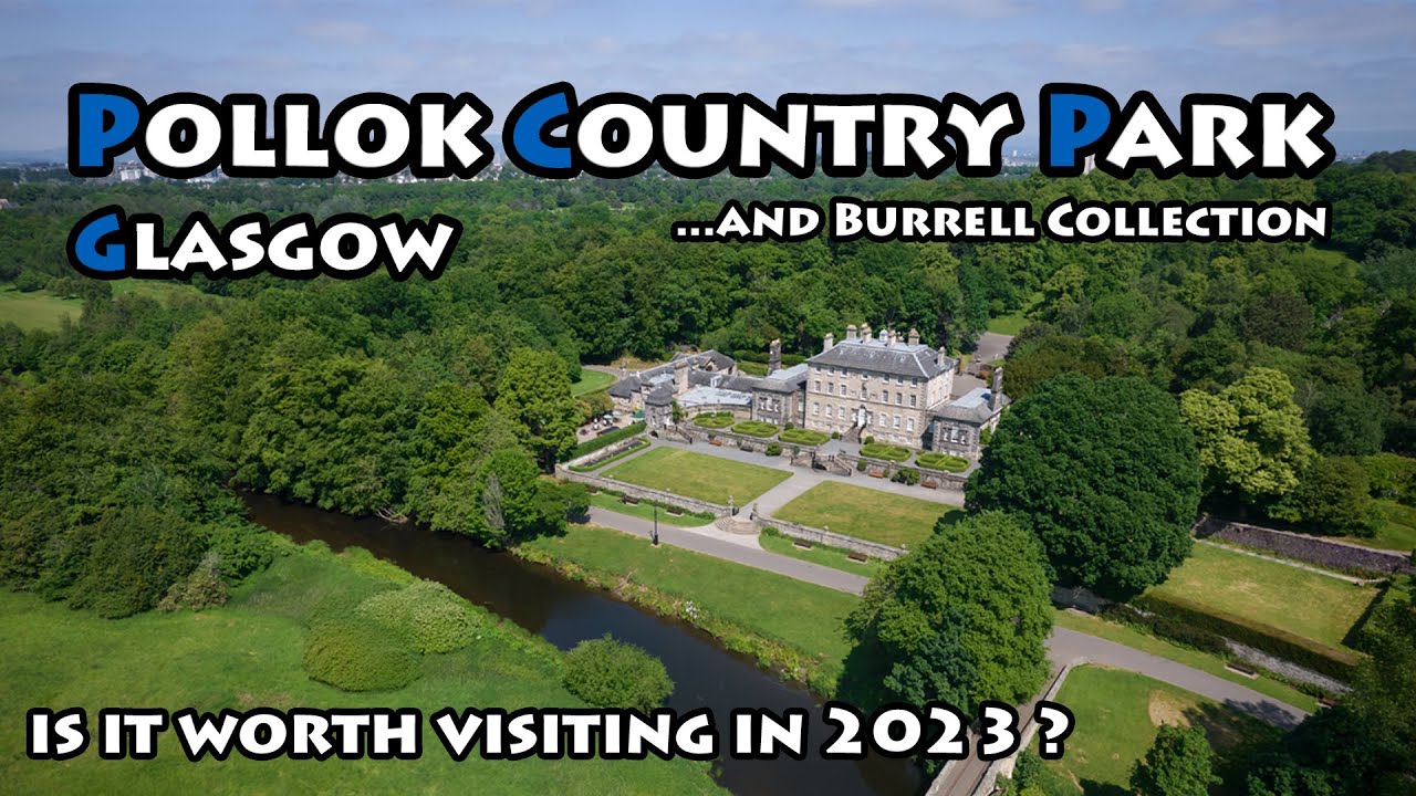 Pollok Country Park | Glasgow with reopened Burrell Collection (drone footage 4K)