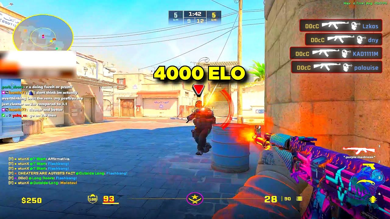D0cC vs 4000 ELO FACEIT PLAYER IN PREMIER...