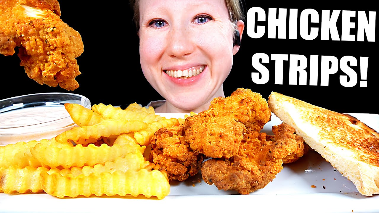 ASMR Crispy Chicken Strips Mukbang 🍗 Eating Sounds