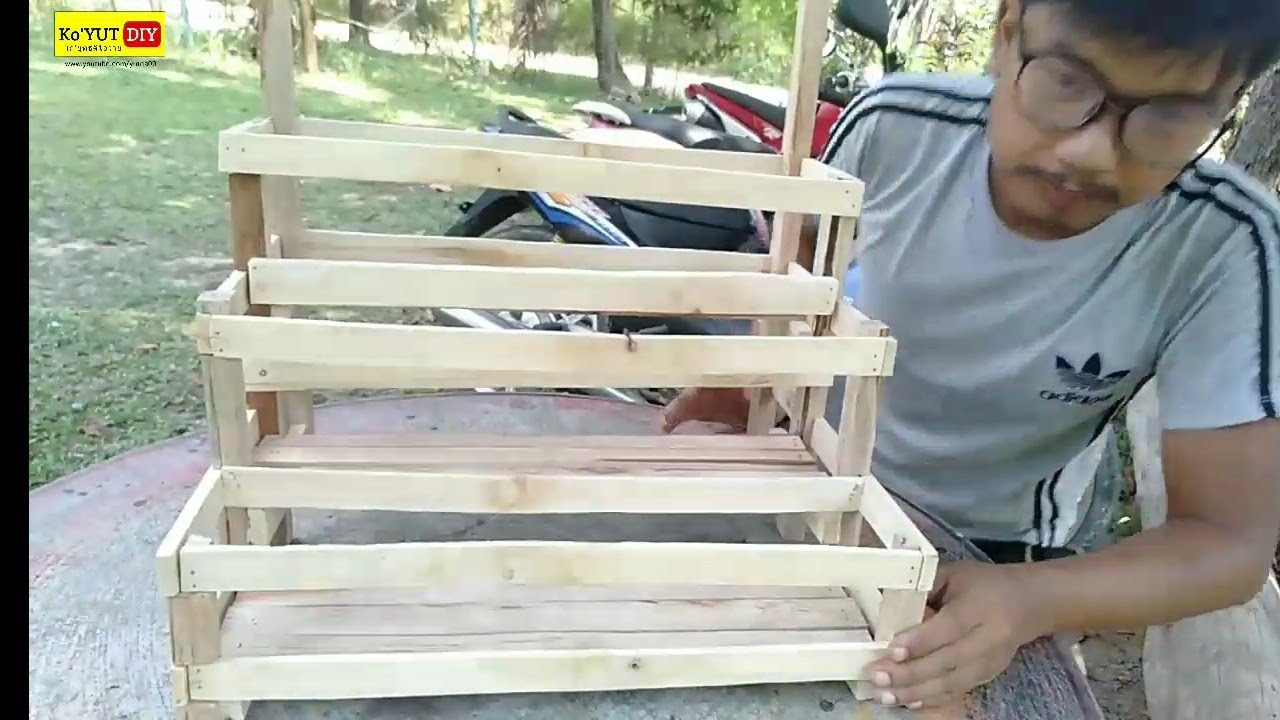 DIYชั้นวางเครื่องปรุง จากปีกไม้เหลือทิ้ง  ที่คนอื่นเห็นเป็นฟืน