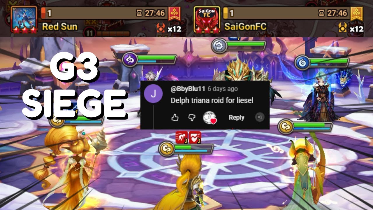 G3 SIEGE : Red Sun / SaiGonFC - I Did Your Fiona Eshir Liesel Counter! - Summoners War