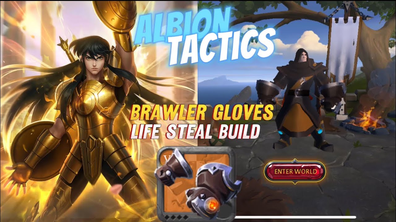 Albion Tactics Brawler Gloves Life Steal Build | Fights & Guide | Albion Online (Beginner to Pro)