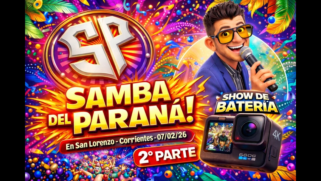 Show de Batería de SAMBA DEL PARANÁ en San Lorenzo 2026 🥁🔥 | 2° Parte