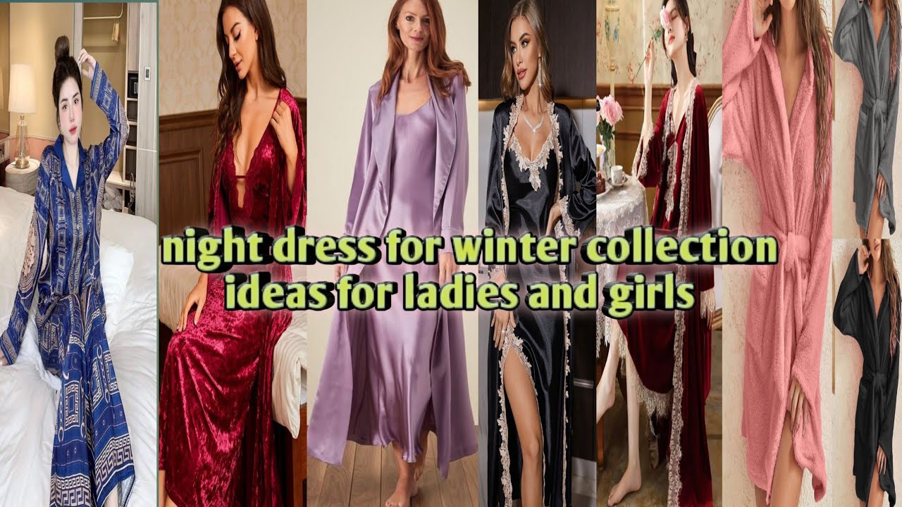 Girls Winter Night Wear Dress Design Ideas 2025 #Warm, & Cozy Night Dresses for styleish Ladies,