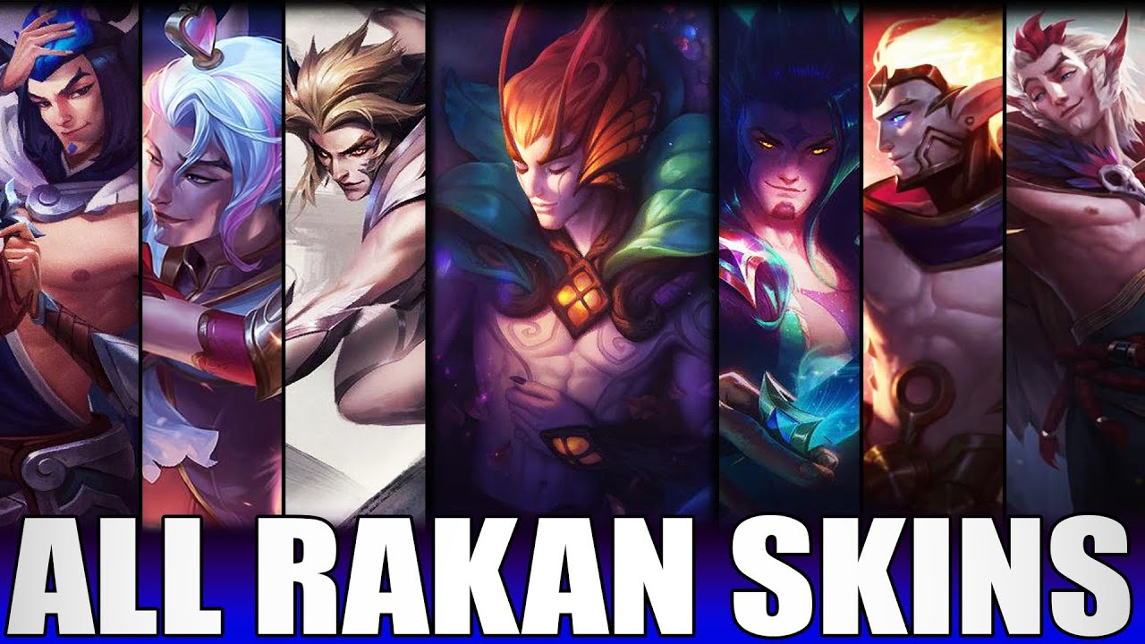 All Rakan Skins Spotlight - Including Elderwood Rakan
