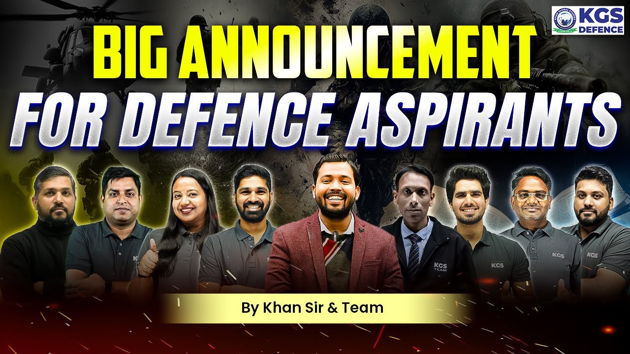 Big Announcement for Defence Aspirant Khan Sir and Team | KGS Defence