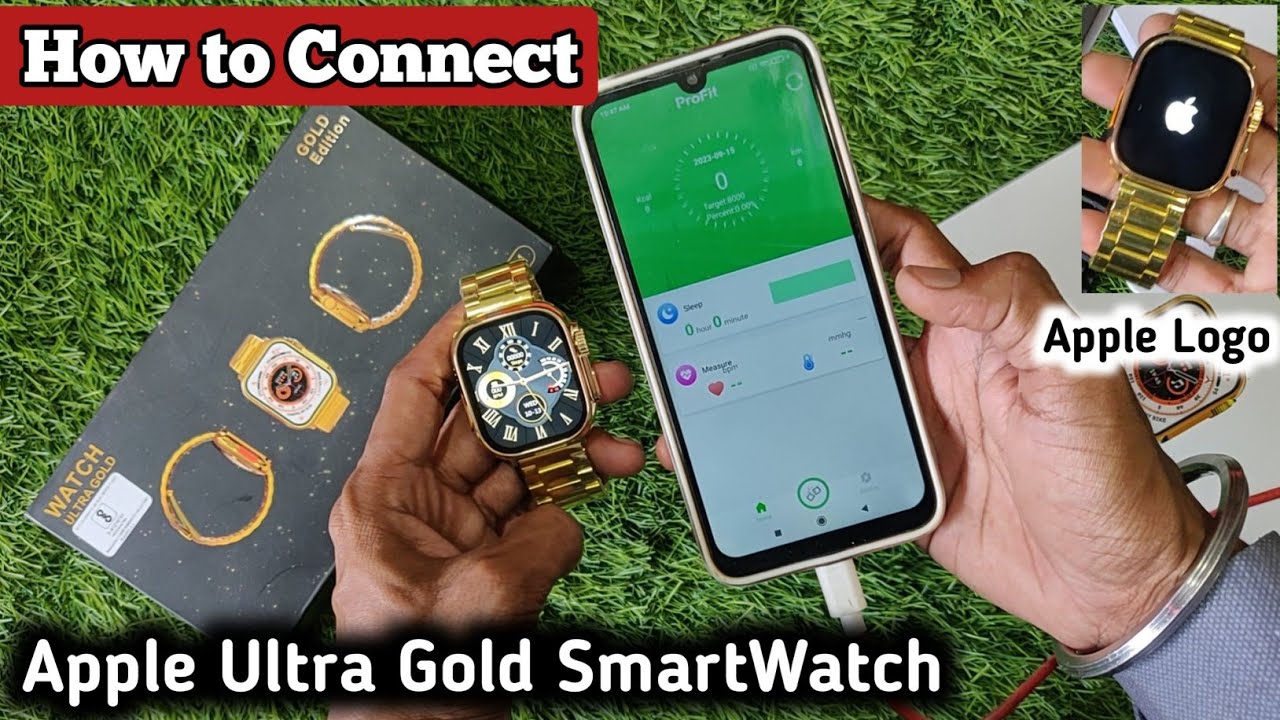 A8 Ultra Gold Smart Watch Connect To Phone | Ultra Gold Smart watch