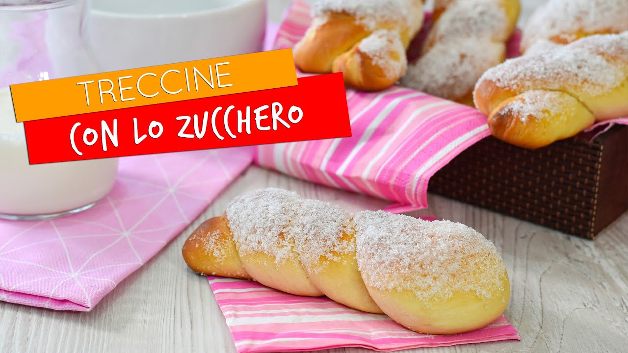 Treccine con lo zucchero siciliane morbide come quelle del panificio - Brioche Braid Recipe