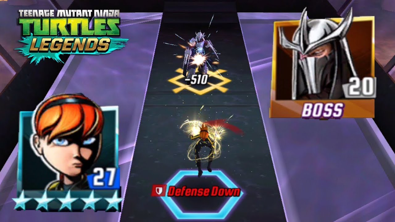 April Kunoichci Solo VS Shredder  - Teenage Mutant Ninja Turtles Legends