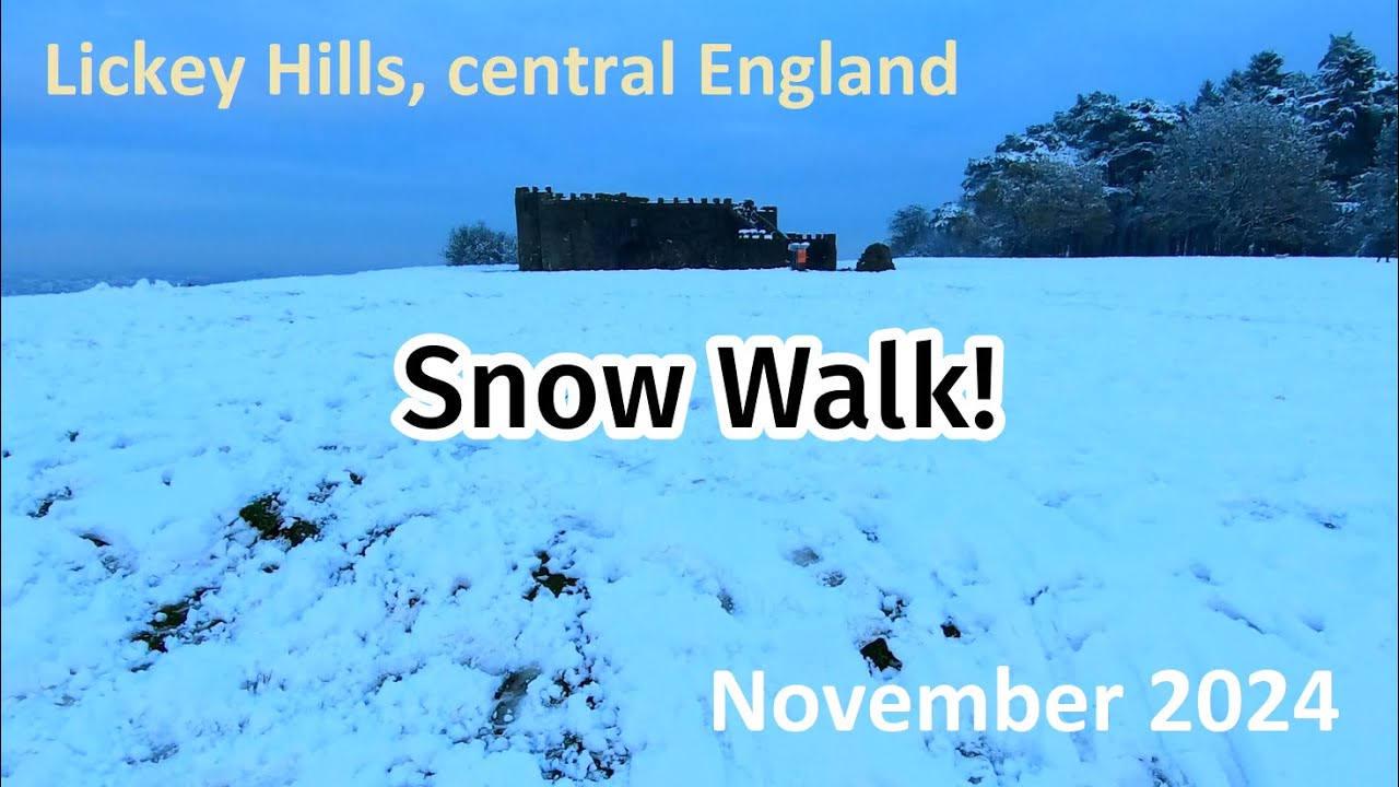 Walking In Snow - Lickey Hills, Central England - November Forest Walk UK