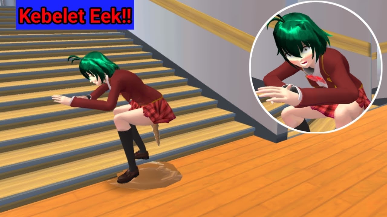 Karin Tiba-tiba Eek Mencret di Tangga Sekolah || Makan Burger Enak || Sakura School Simulator
