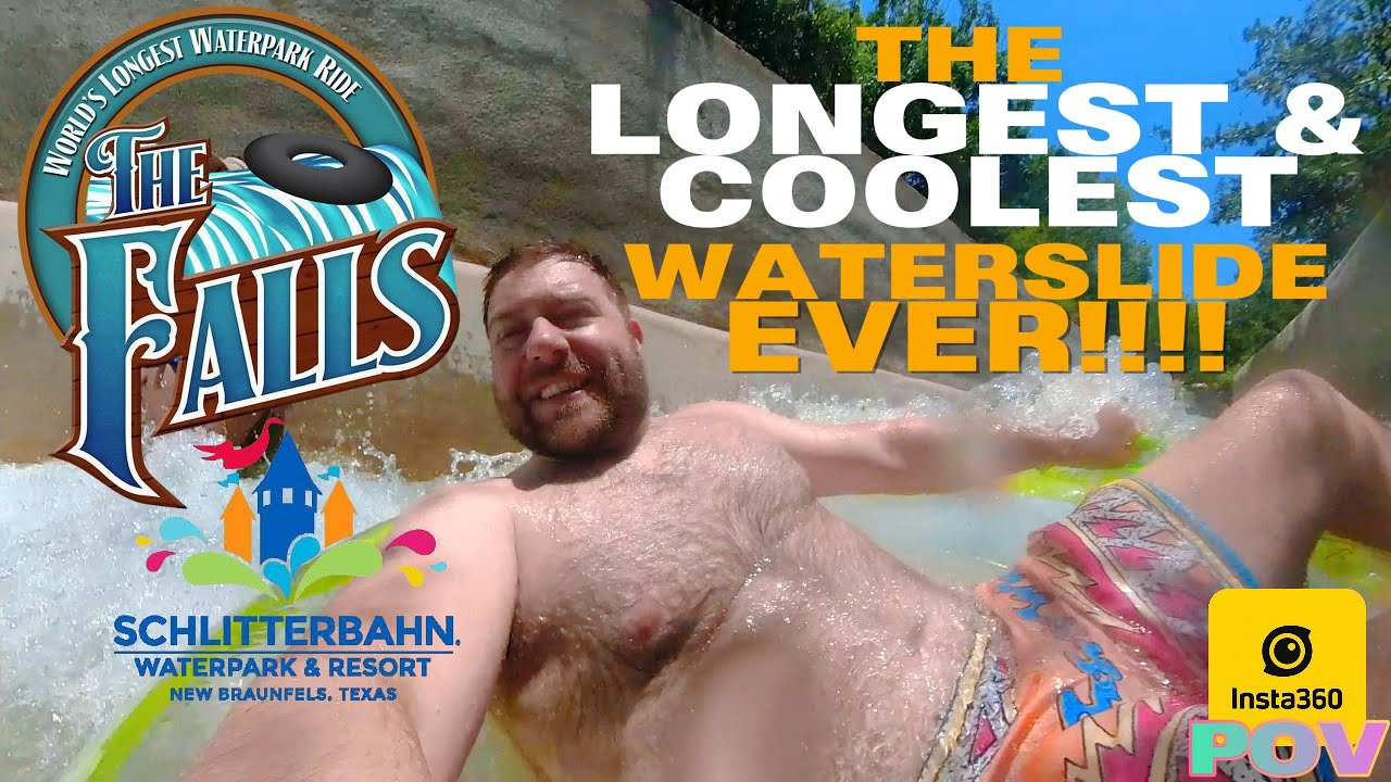 THE FALLS 360 POV - World's Longest White Water Rapids Waterslide | Schlitterbahn Waterpark