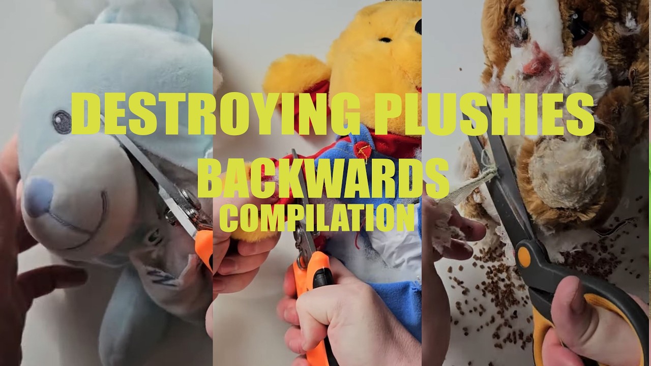 Oddly Satisfying Destruction: PLUSHIES [In Reverse] Compilation #1 ASMR (Relaxing)