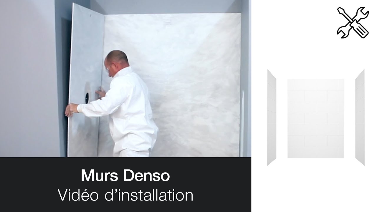 Murs de douche Denso – Installation en alcôve et en coin