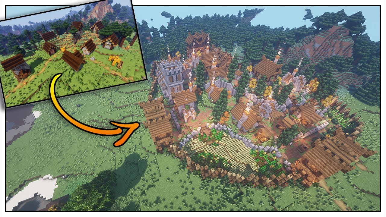 Преобразование таёжной деревни - Minecraft Timelapse!!! [СКАЧАТЬ ПО ВСЕМУ МИРУ]