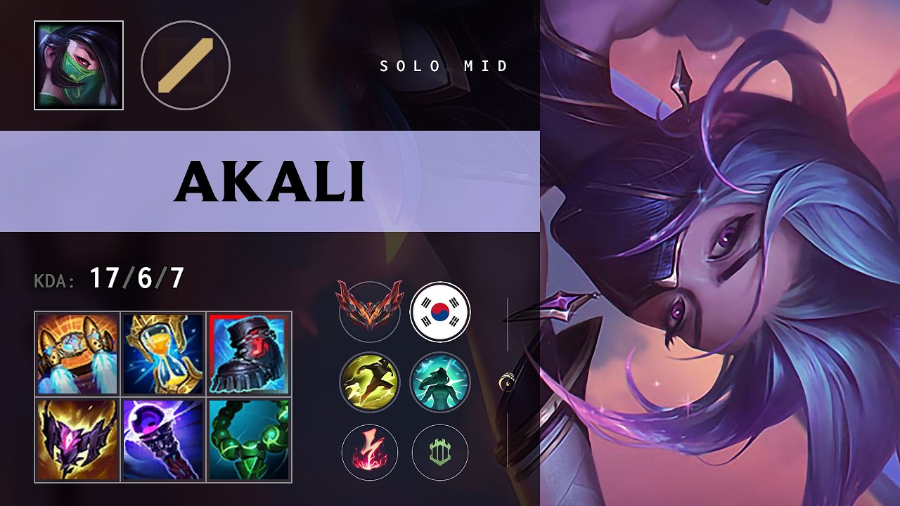 Akali Mid vs Zoe - KR Grandmaster Patch 26.19